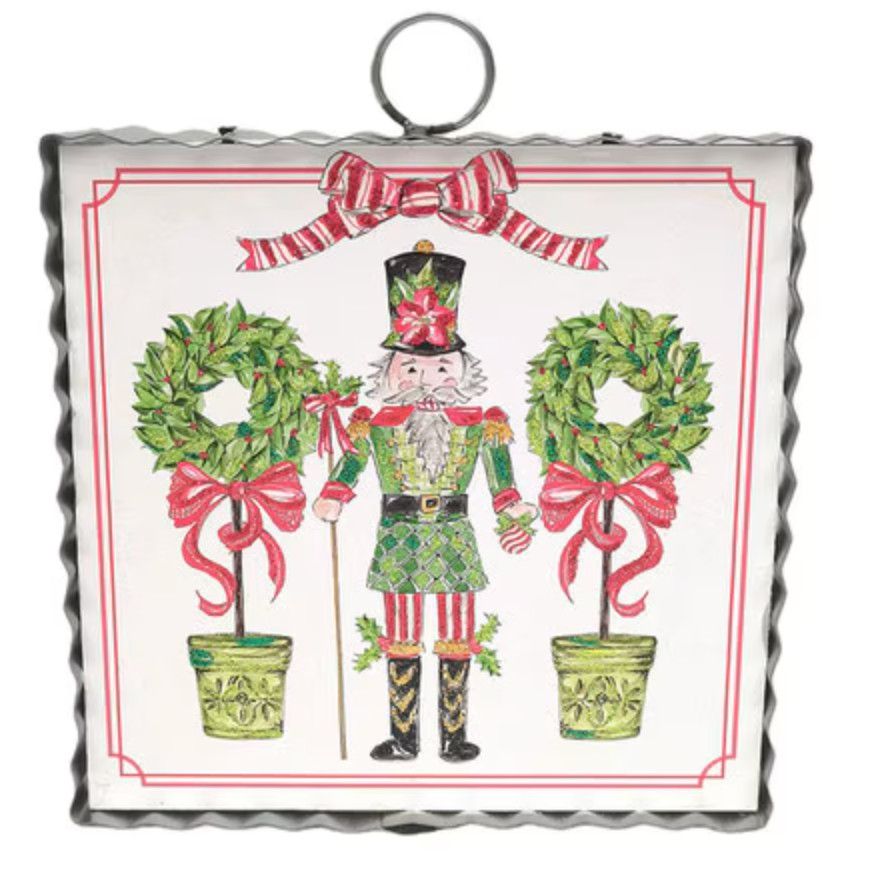 Round Top© Attachment | Mini Beck's Traditional Tidings Nutcracker &amp; Topiaries