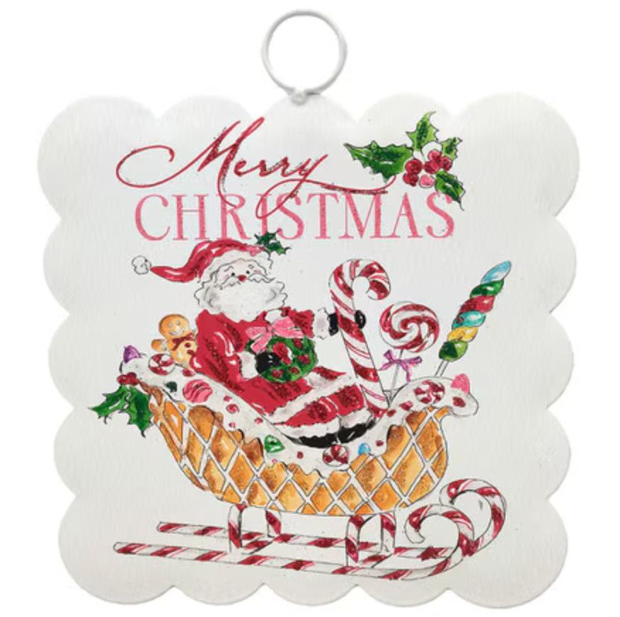 Round Top© Attachment | Mini Beck's Scallop Santa &amp; Sleigh