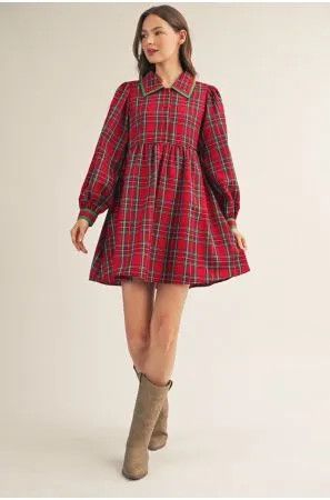 The Piper Plaid Dress, Size: S