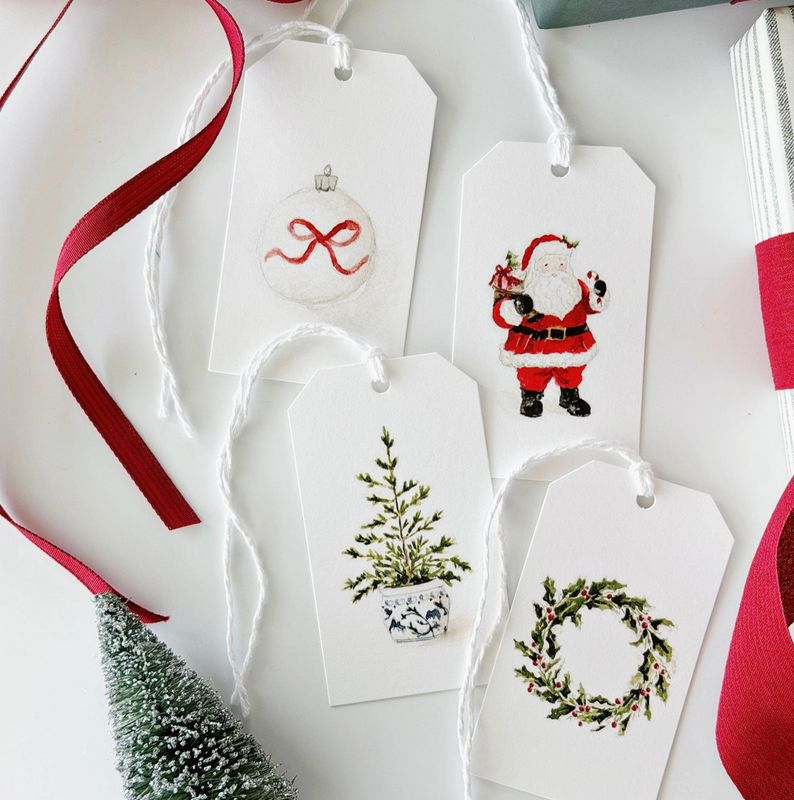 Classic Christmas Assorted Gift Tags Set of 8