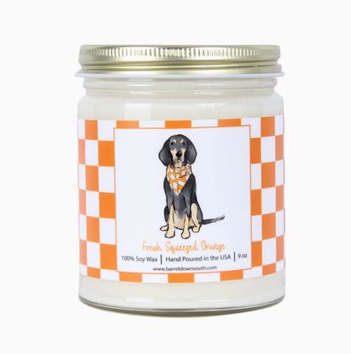 Bluetick Coonhound Checkerboard Candle Bluetick Coonhound Checkerboard Candle