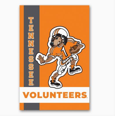 Tennessee Volunteers® Mascot with  Ball Garden Flag