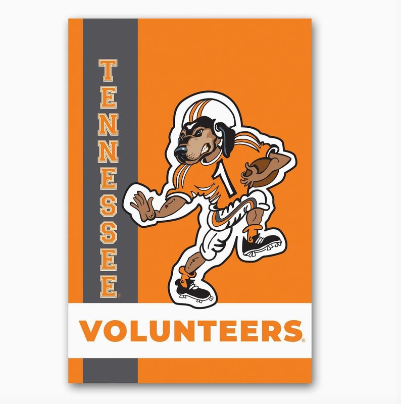 Tennessee Volunteers® Mascot with  Ball Garden Flag
