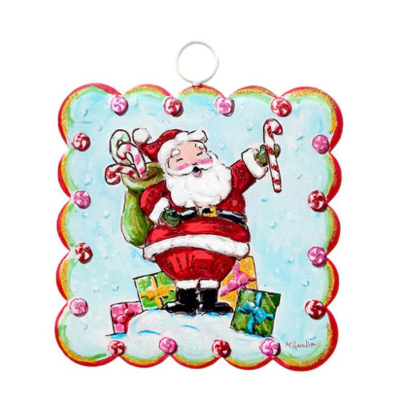 Round Top© Attachment | Mini Hamilton Scallop Belly Laugh Santa with Gifts