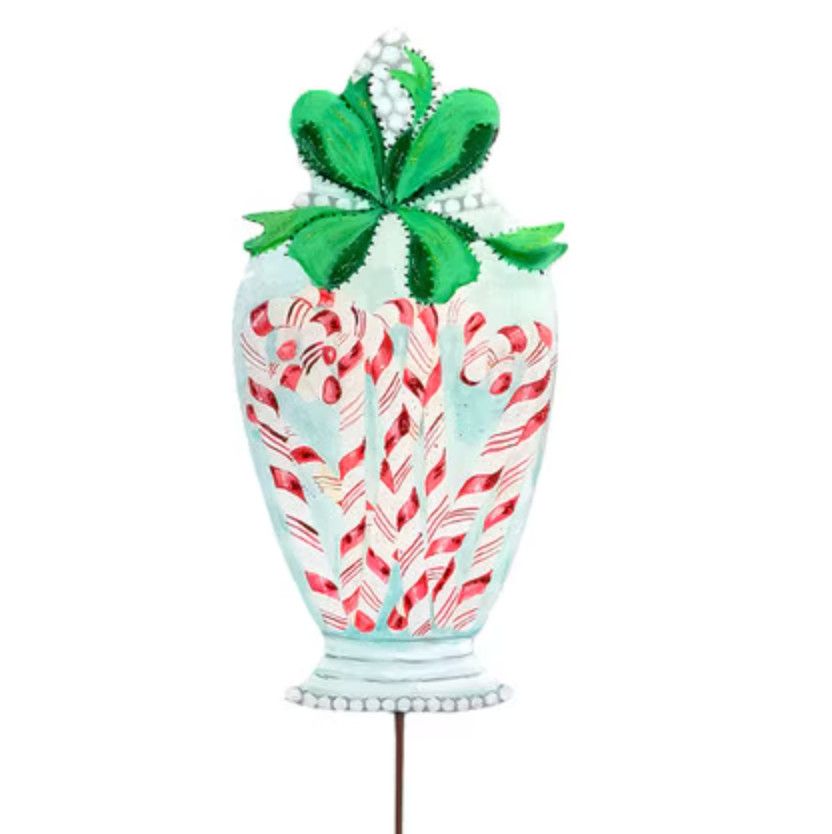 Round Top© Stake | Gallery Candy Cane Apothecary Jar