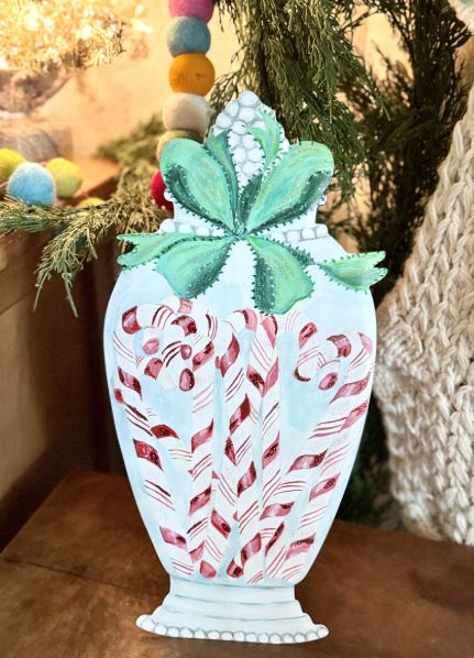 Round Top© Stake | Gallery Candy Cane Apothecary Jar