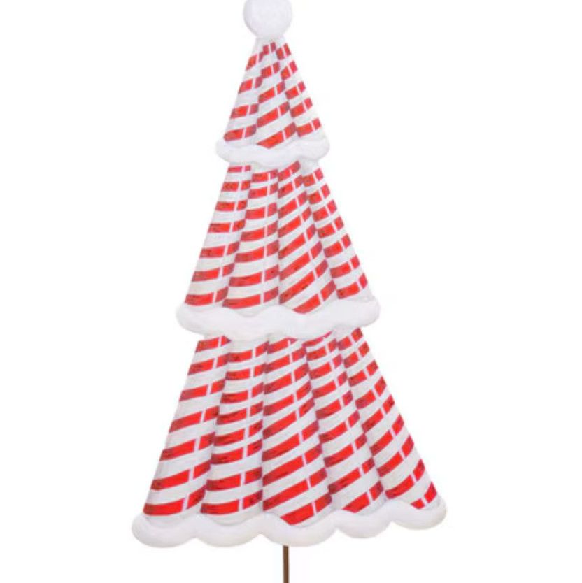 Round Top© Stake | Candy Cane Christmas Tree