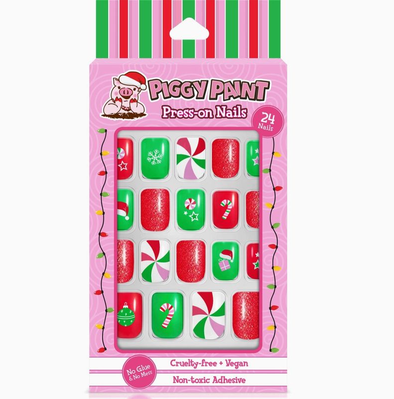 Merry Mistletoe Press-on Nails for kids