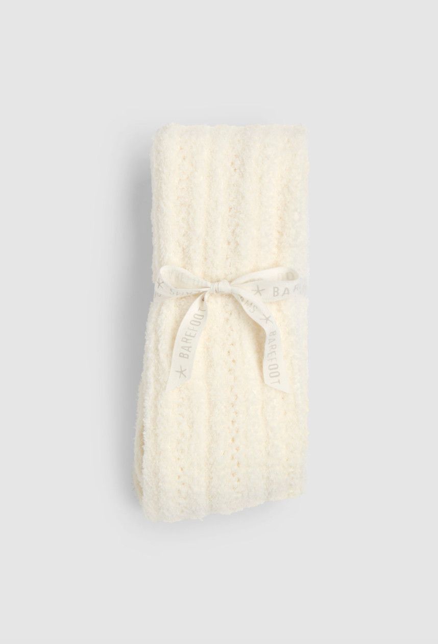 Cozychic Pointelle Knee High Socks | Pearl