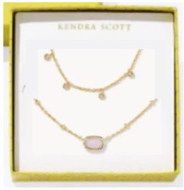 Mini Elisa Amelia Gift Set in Pink Opalite Crystal