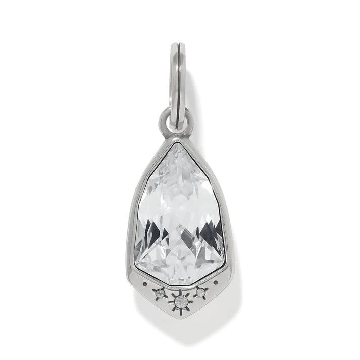 Zella Amulet Silver Clear Crystal