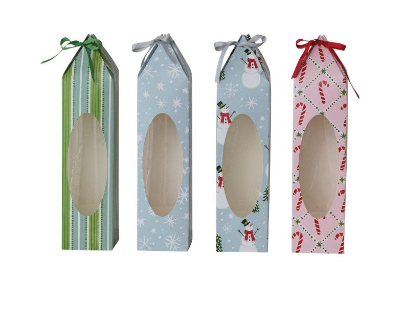 Wine Gift Box with Window | Snowman