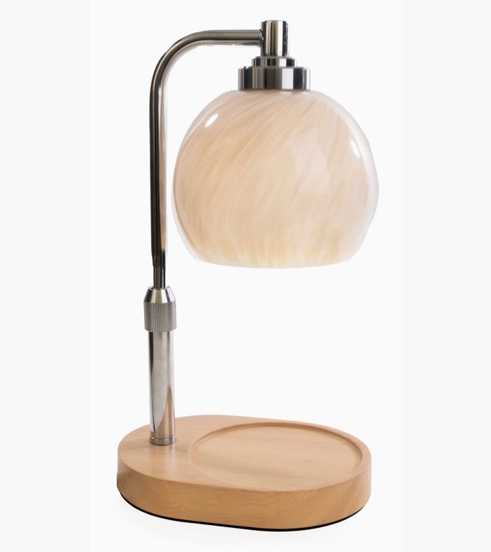 Candle Warmer Lamp | Swirl Blown Glass
