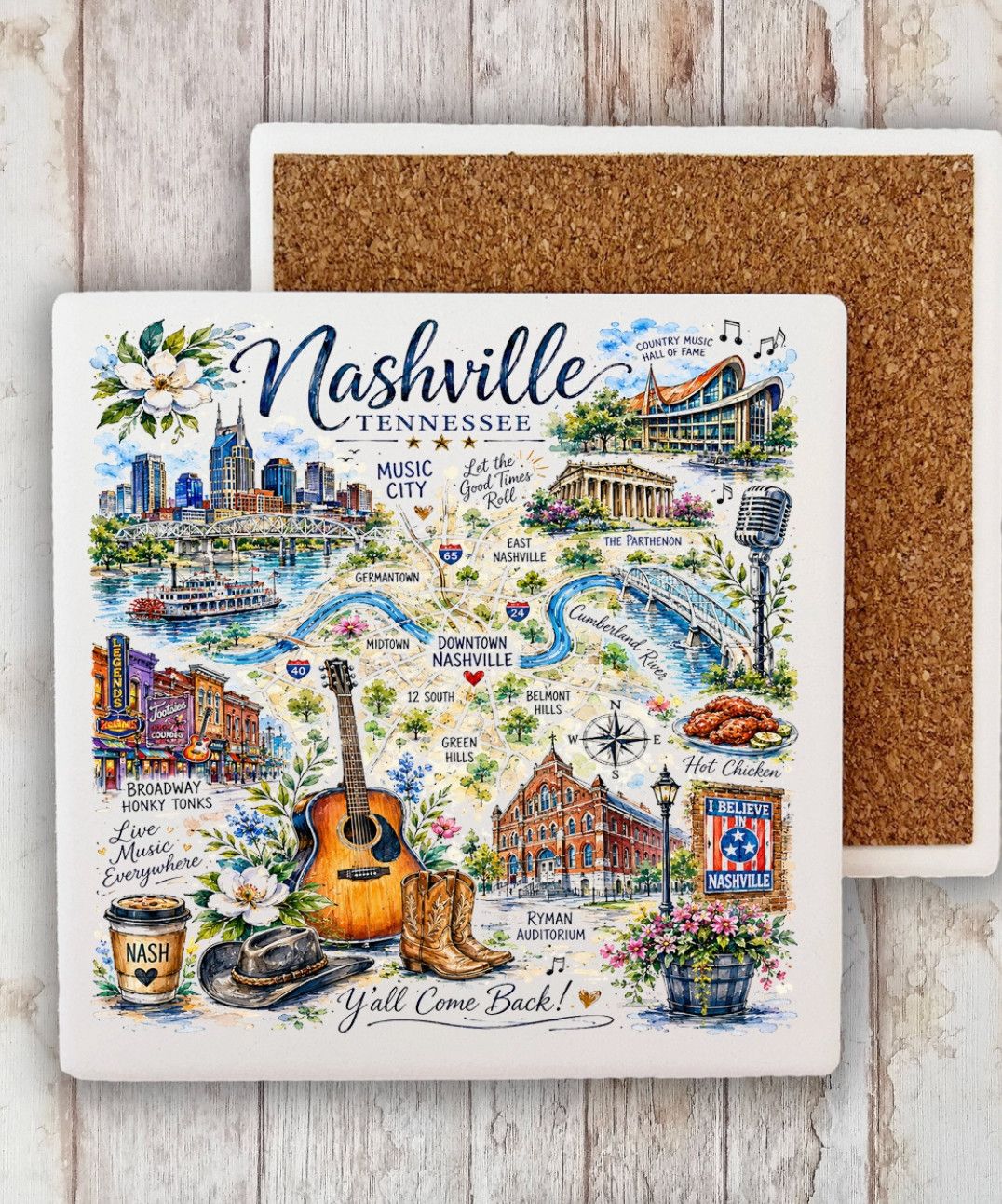 Nashville Tennessee Stone Coaster