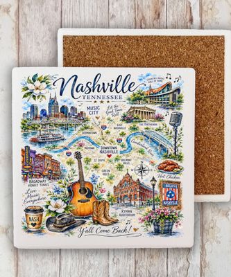 Nashville Tennessee Stone Coaster