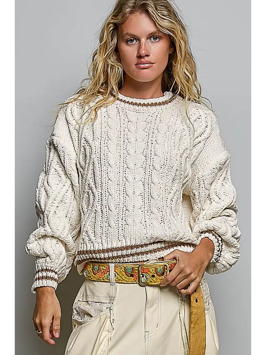 The Camila Crewneck Sweater, Size: S