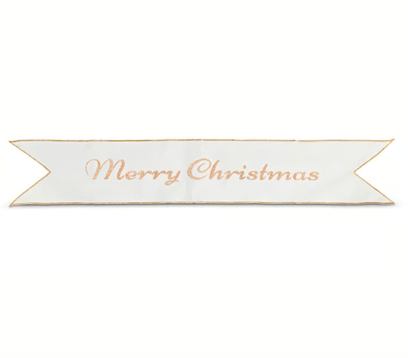 Ivory Merry Christmas Banner