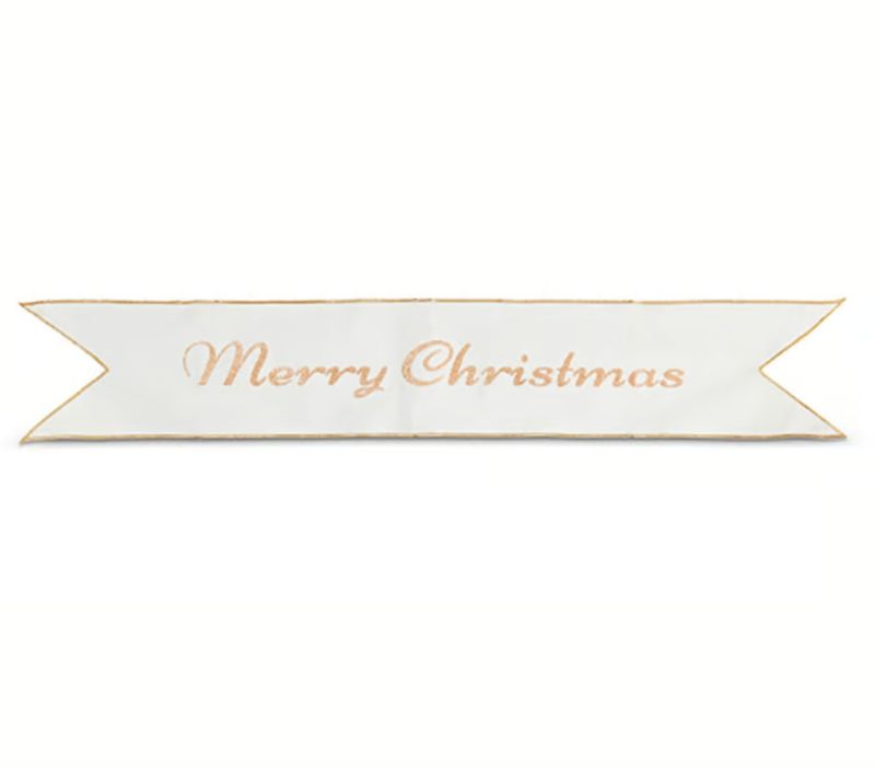 Ivory Merry Christmas Banner