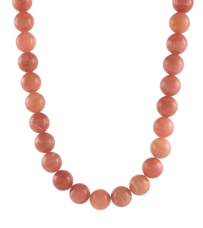 The Sierra Ball Beaded Necklace, Color: Rose