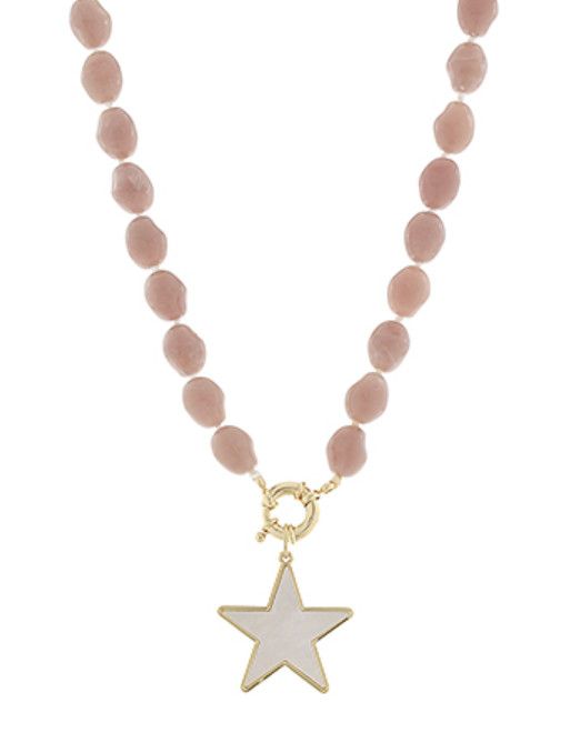 The Shining Star Pendant Stone Necklace