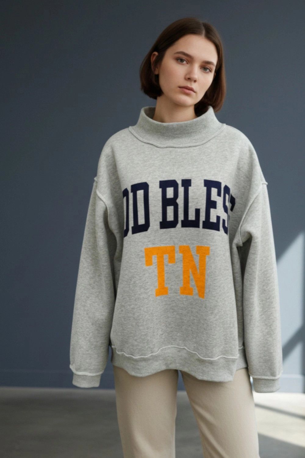 The God Bless TN Mock Neck, Size: S/M