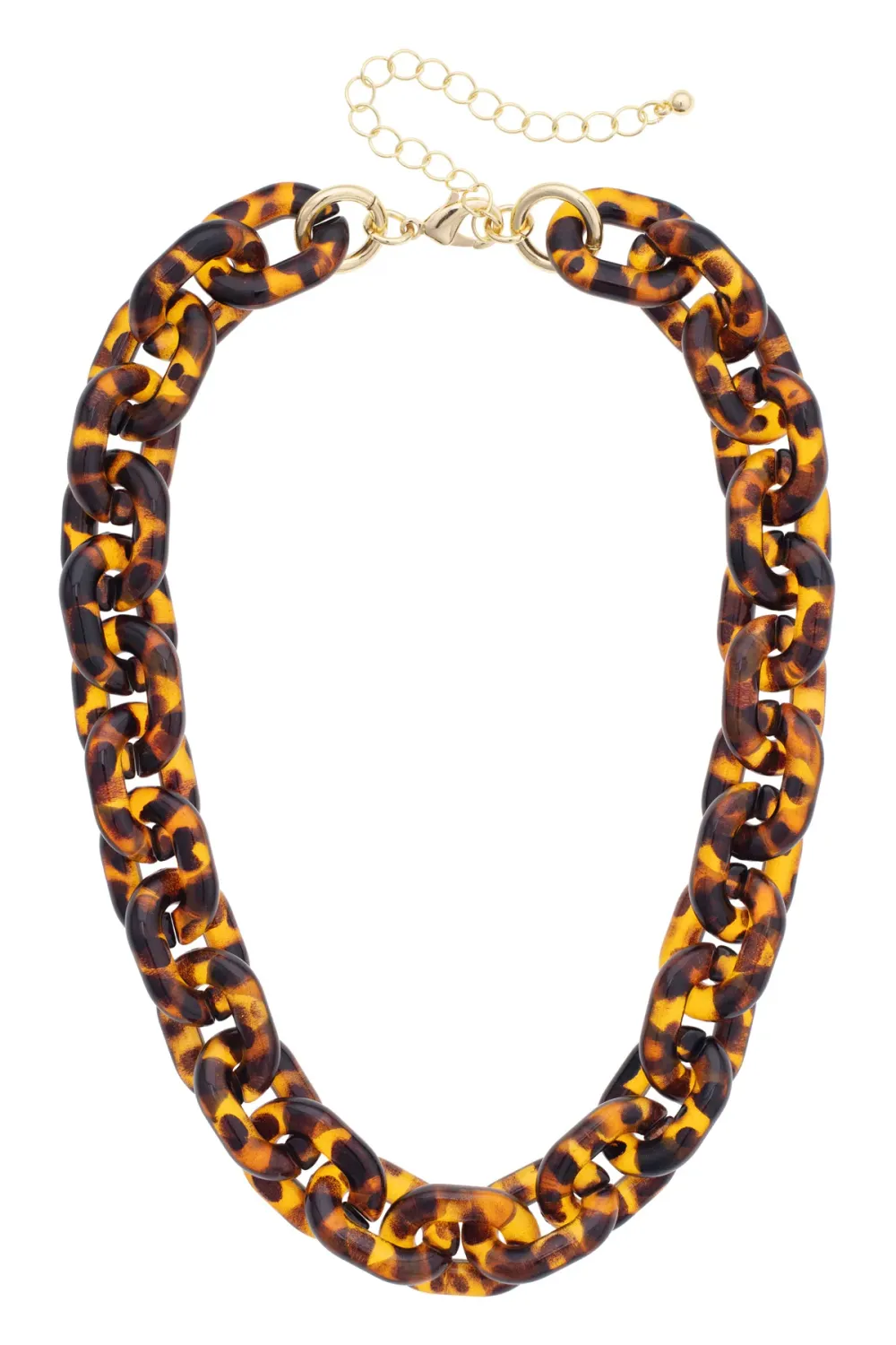 Lee Chunky Linked Necklace | Tortoise