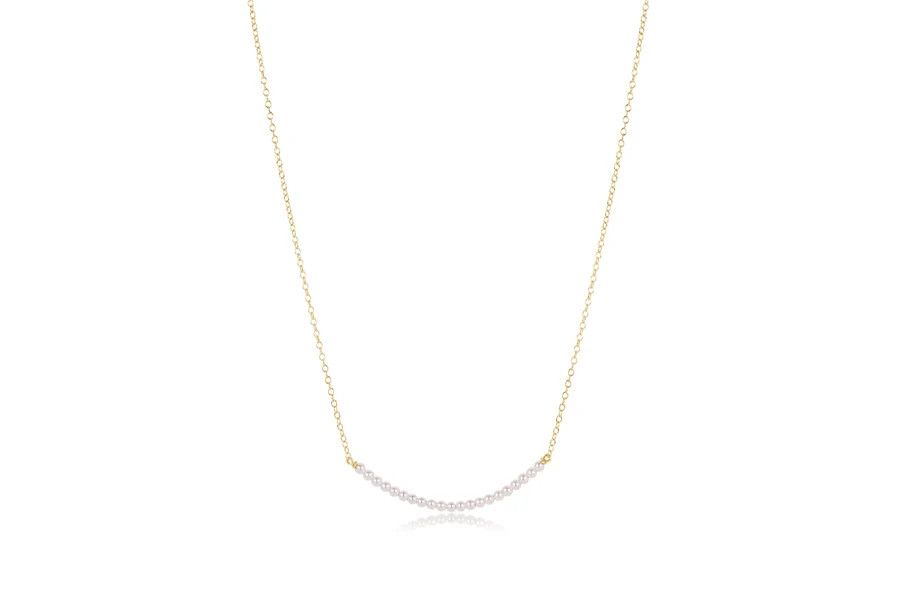 Enewton 16" Necklace Gold Beaded Bliss Small Pearl