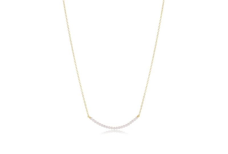 Enewton 16" Necklace Gold Beaded Bliss Small Pearl