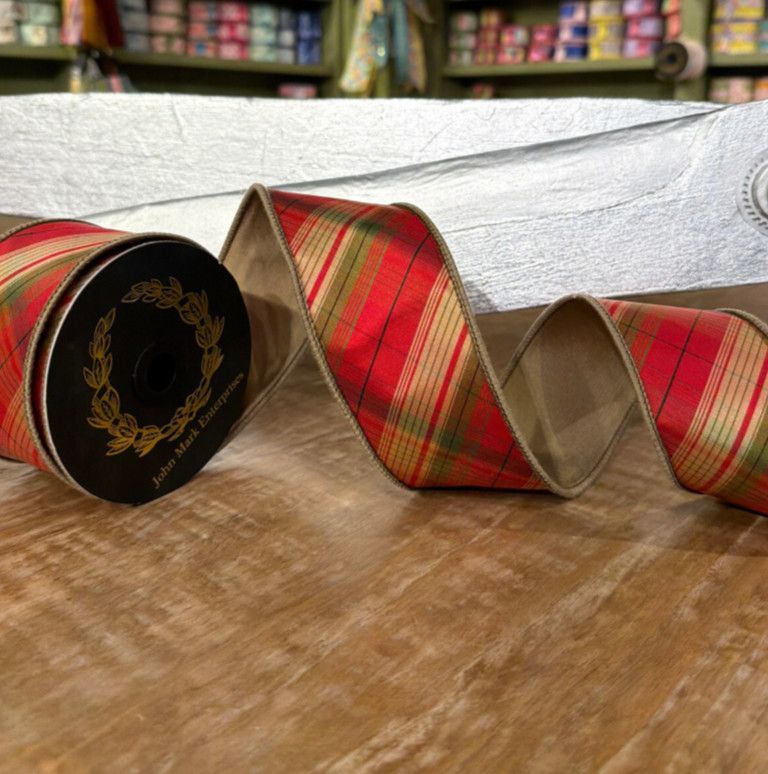 JM Plaid Tafetta Ribbon