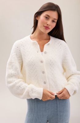 Barefoot Dreams CozyChic® Pointelle Cropped Cardigan