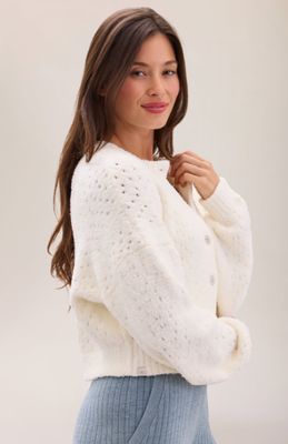 Barefoot Dreams CozyChic® Pointelle Cropped Cardigan