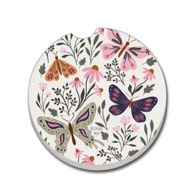 Flutter Blooms Car Coaster
