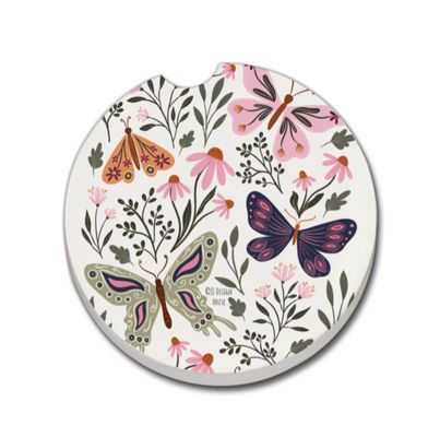 Flutter Blooms Car Coaster