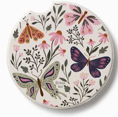 Flutter Blooms Car Coaster