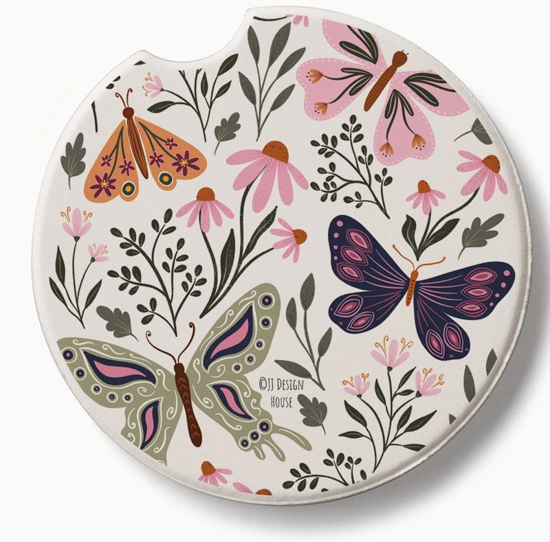 Flutter Blooms Car Coaster