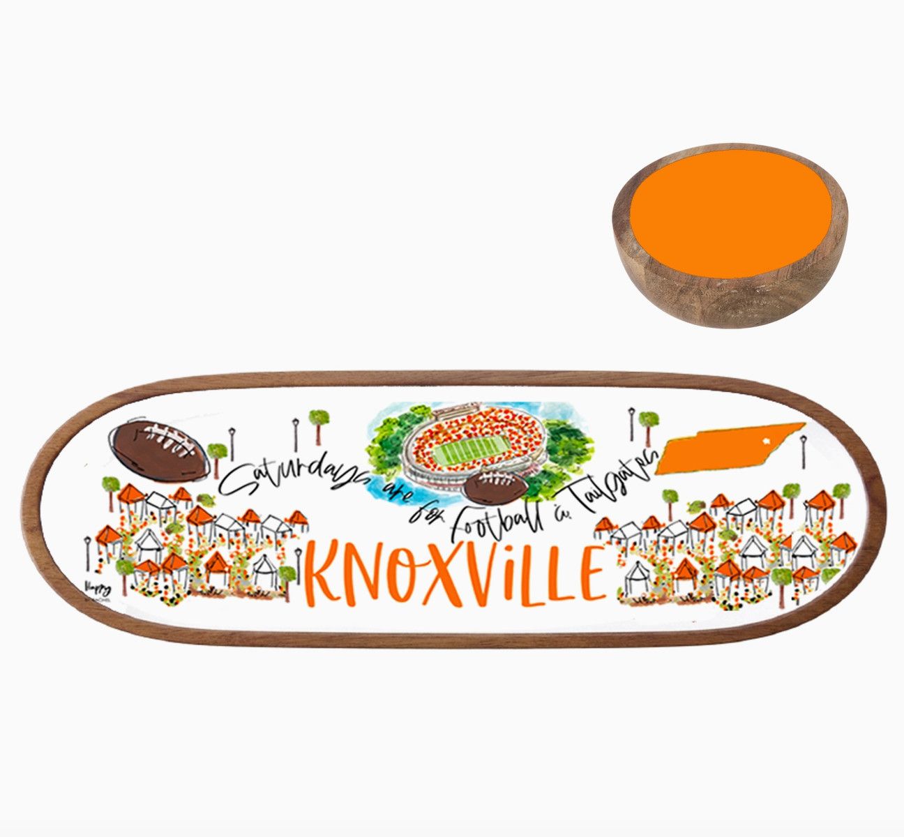 Knoxville Tailgate Tray and Bowl Set
