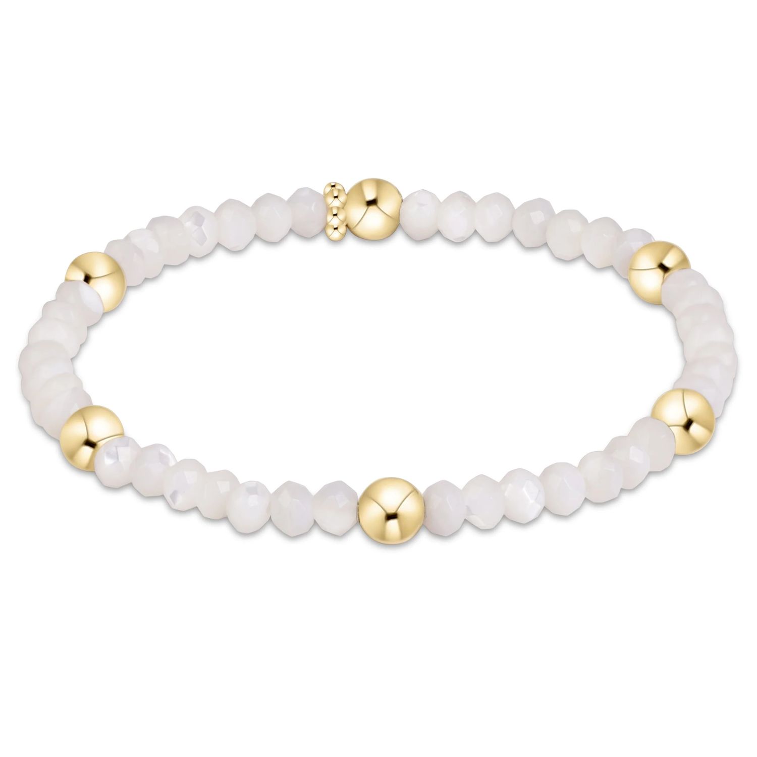 Enewton EXTENDS Presence Gemstone 4mm Bracelet Mother of Pearl