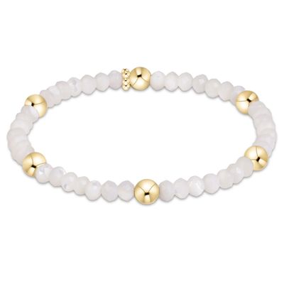 Enewton EXTENDS Presence Gemstone 4mm Bracelet Mother of Pearl