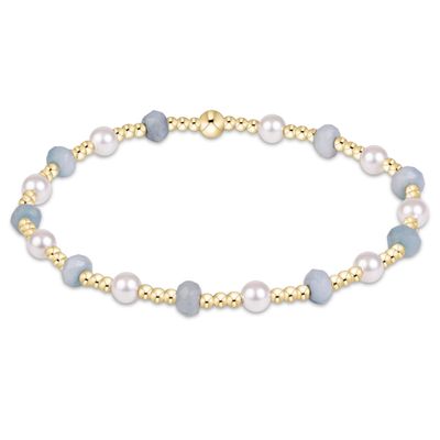 Enewton EXTENDS Sincerity Gemstone Pearl 4mm Bracelet Aquamarine