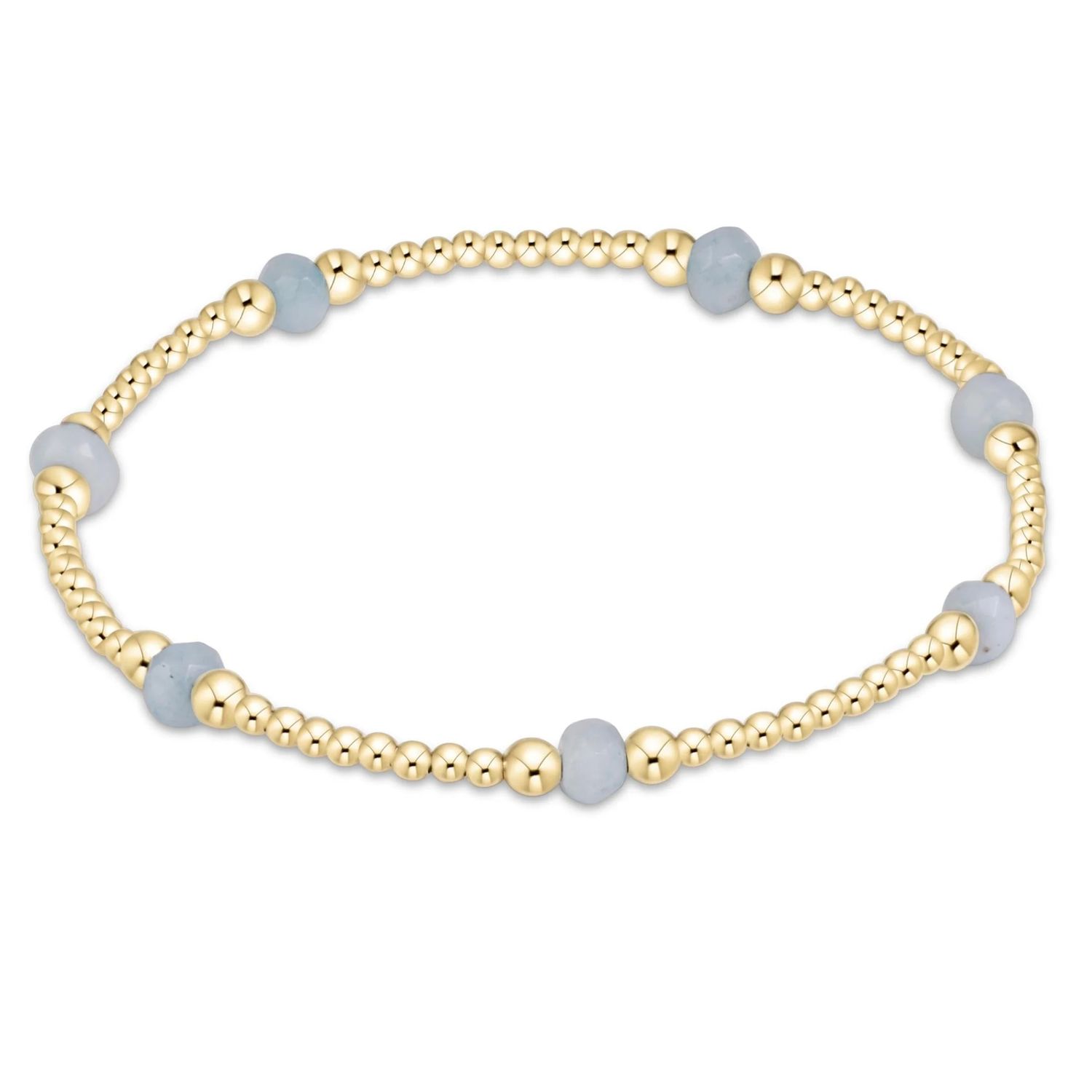 Enewton Purpose Gemstone 4mm Bracelet Aquamarine