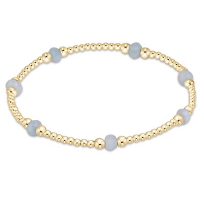 Enewton Purpose Gemstone 4mm Bracelet Aquamarine