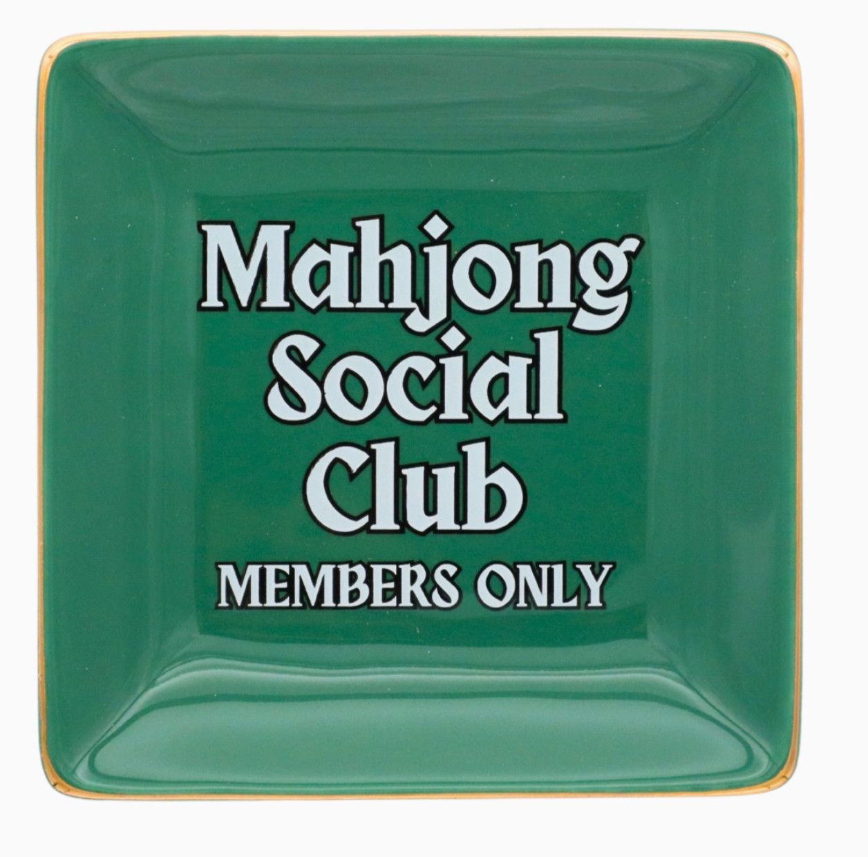 Mahjong Social Club Square Trinket Tray