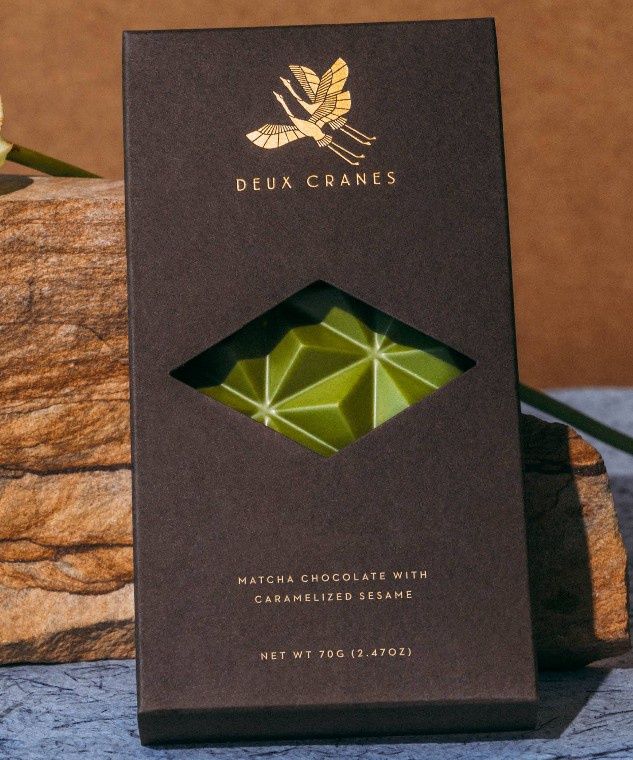 Matcha Chocolate Bar with Caramelized Sesame