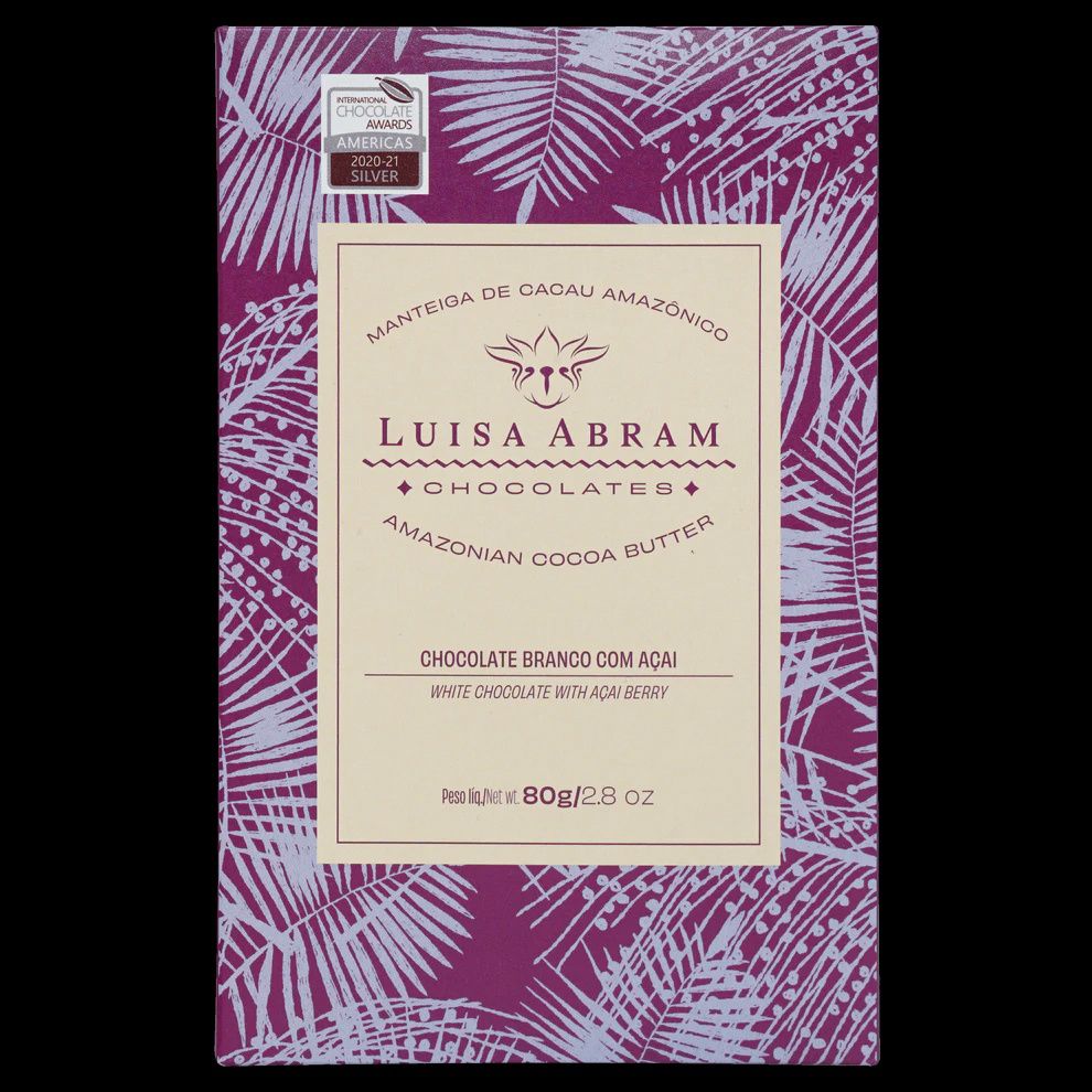 Luisa Abram White Chocolate w/ Açaí, 80g