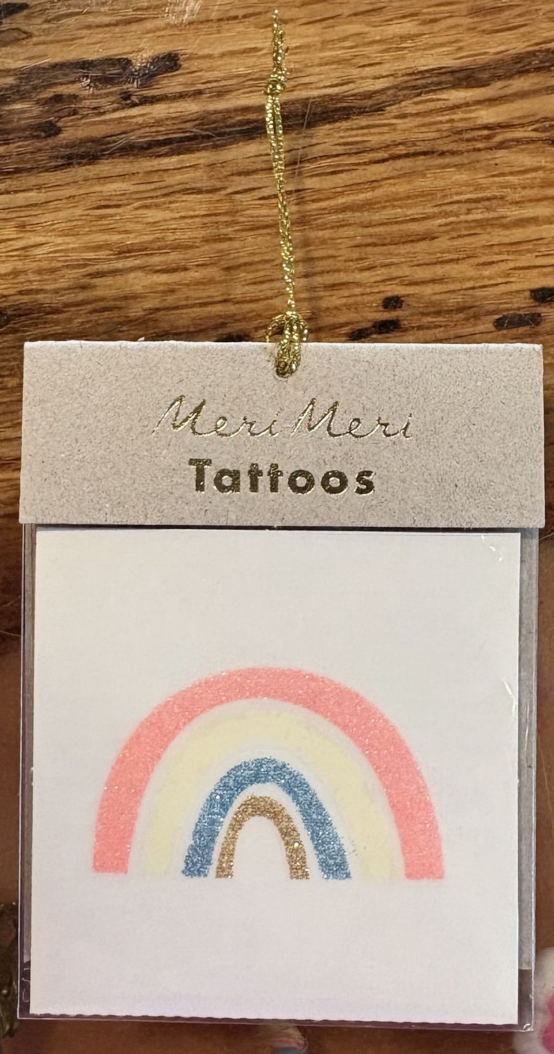 Rainbow &amp; Hearts Small 12 Tattoos