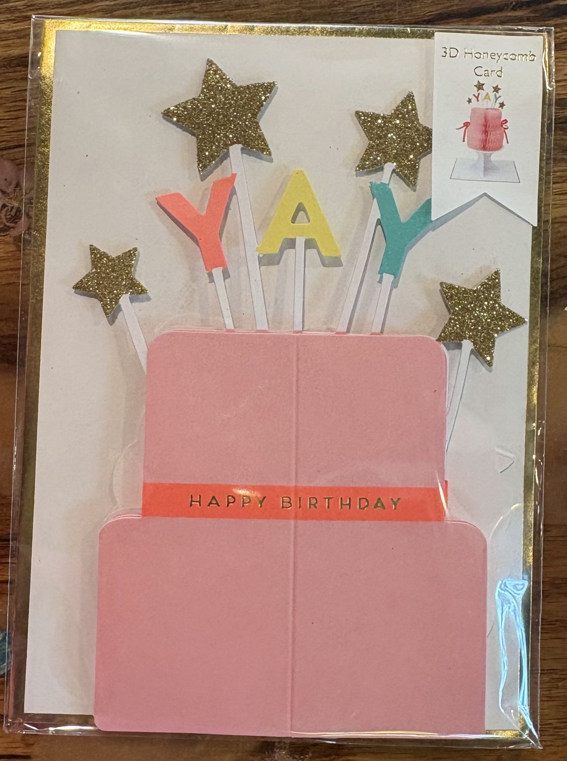 Yay! Cake Stand-Up Birthday Card