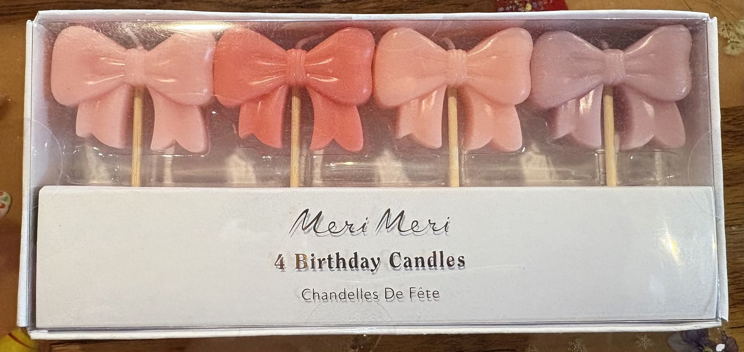 Pink Bow Candles