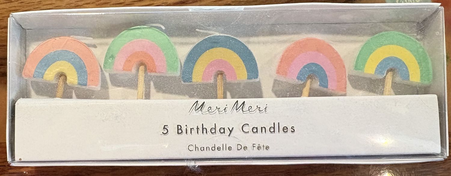 Rainbow Party Candles