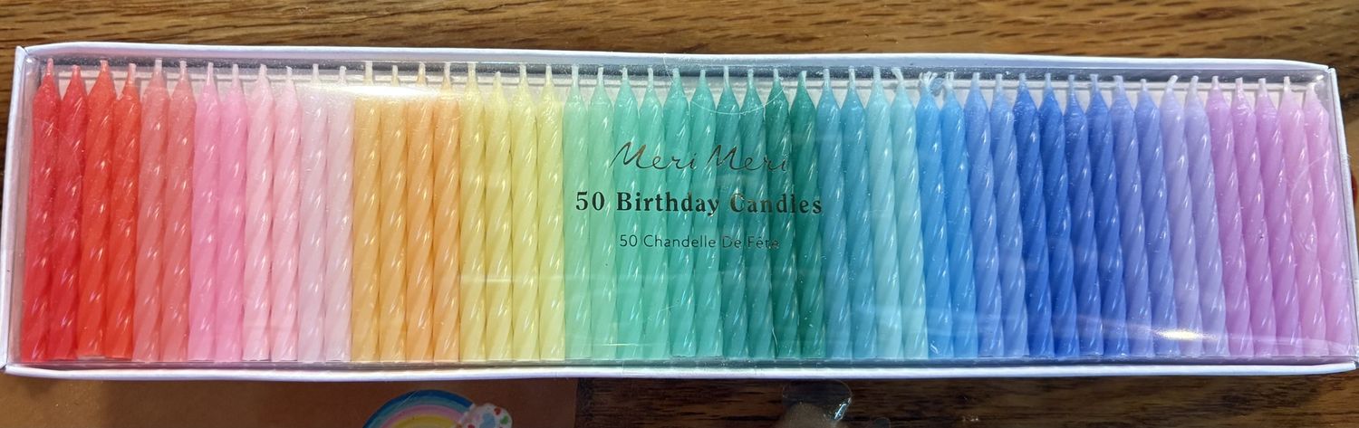 Rainbow Twisted Mini Candles