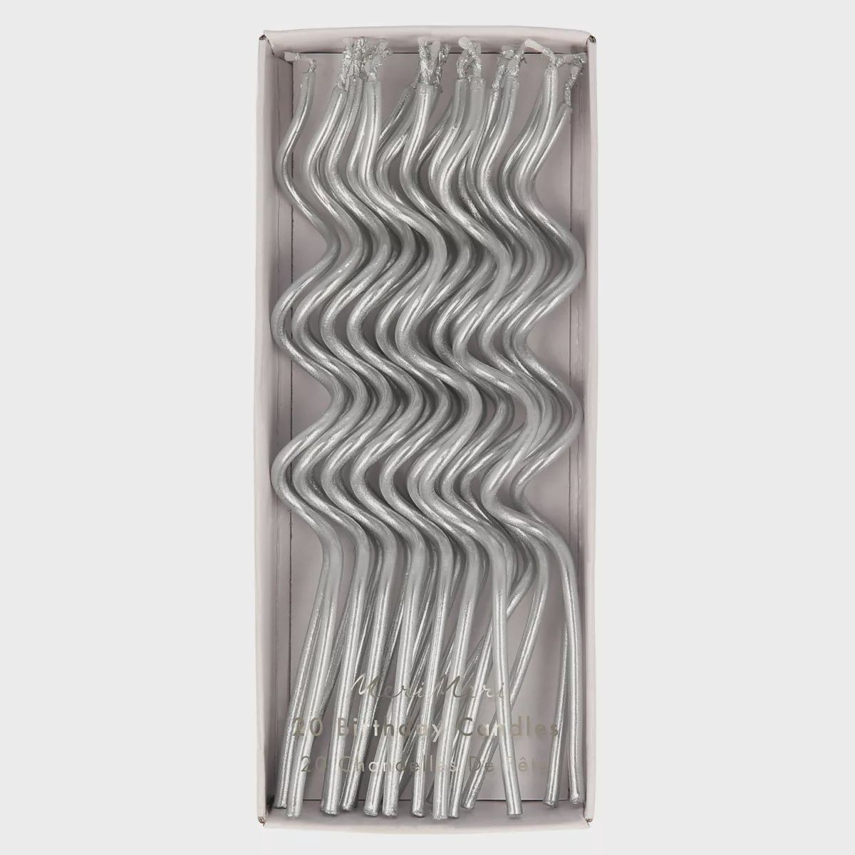Meri Meri Silver Swirl Candles